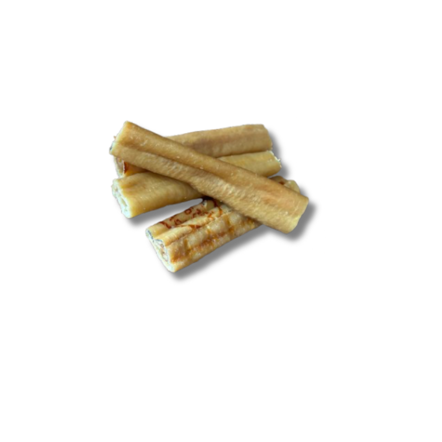 Peaux de porc roulées 12 cm - 5 pièces - Mastication moyenne durée